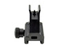Presma AR Fixed Front Sight Post, Aluminum, Black [MDTFS02], front view of the black aluminum fixed front sight post for firearm aiming