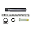 Presma AR-15 Pistol Buffer Tube Kit (no foam cover) with Dual Sling End Plate, firearm component kit including buffer tube, recoil spring, buffer, end plate, castle nut, and takedown pin.