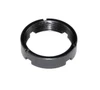 Presma AR-15/ M16 Receiver Extension Castle Nut, Steel, Mil Spec, black steel castle nut with internal threading for firearm assembly.