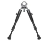Presma BP04 Barrel Clamp Bipod, lightweight aluminum firearm accessory with adjustable 7 to 8.25 inches height, fits 0.45 to 0.750 inch barrels, folding design for easy transport.