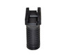 Presma Fixed Polymer Stubby Picatinny Foregrip, Black, from a front view showing the compact design and mounting mechanism.
