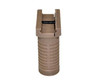 Presma Fixed Polymer Stubby Picatinny Foregrip, Tan [GP23-T], tan-colored stubby foregrip designed for firearm stability and control with Picatinny rail compatibility.