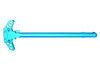 Presma Inc Ambidextrous AR-10 LR 308 Charging Handle, Blue, metal part with multiple circular cutouts design and elongated handle for easy operation.