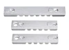 Presma KeyMod to Picatinny Rail Adapter Kit, silver rail segments featuring a 1 x 7 slot and two 5 slot sections for firearm customization.