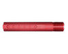 Presma Mil-Spec 6 Position Buffer Tube, Red, a cylindrical firearm accessory with a textured surface and threaded end for attachment.
