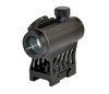 Presma Red Hawk Series Compact Reflex Red/Green Dot Scope with Integrated 1" High Profile Picatinny Mount, tactical firearm accessory with adjustable reticle and durable design.
