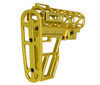 Presma Skeletonized 223/5.56/308 Mil Spec Buttstock, Gold color Anodized Aluminum, display of the lightweight, skeletonized design, and metallic finish of the firearm accessory.