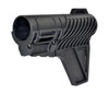 Presma Stabilizing Fin for Pistol Buffer Tube- Black, close-up image of black stabilizing fin designed to enhance pistol buffer tube stability and control.
