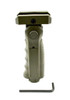 Presma Tactical 5 Position Folding Foregrip, Green, tactical firearm accessory with a collapsible grip and included Allen wrench for installation.