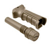 Presma Tactical Foregrip With Storage Compartment, Tan [GP04-T], shown in a tan color with a textured grip and storage compartment cap.