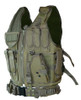 Presma Tactical Multi Function Hunting Vest, OD Green, shown with multiple pockets, zippers, and adjustable straps for outdoor hunting and tactical activities.