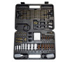 Presma Universal Gun Cleaning Kit Gun Brushes for Pistol, Handguns, Shotguns, Rifles, Elite Brass Rods and Wire Rope, image of the black plastic case containing various brushes, rods, and cleaning tools for firearm maintenance.