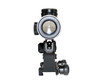 Sniper Grunt LT4X20 4X20 Compact Scope, Duplex Sight with Carry Handle & Picatinny Mounts, front view of the black tactical scope with adjustable knobs.
