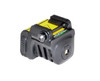 Sniper Grunt LSG01 Compact Green Laser Sight for Picatinny Rails, with Ambidextrous On/Off Switch, shown in black with yellow warning labels.