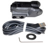 Sniper Grunt LSG02 Compact Green Laser Sight for Picatinny Rails, with Smart Sensor Momentary Switch, shown with mounting unit, USB cable, washer, and Allen wrench.