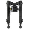 Accu-Tac WBASQD-0500 Premium Arca Spec QD Bipod, versatile height-adjustable bipod for long-range shooting, featuring a robust black construction and adjustable legs for stability and precision.