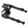Accu-Tac FCASQD-G204 F-Class Bipod - Arca Spec. Mount for Long Range Shooting, adjustable height and leg positions, black tactical bipod for precision rifle support.