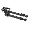 Accu-Tac SRASQD-G205 Tactical Arca Spec QD Bipod - Adjustable Height & Quick Detach Mount for Optimal Shooting Stability, black bipod with adjustable legs and quick detachment features.