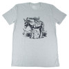 Magpul Industries MAG1528-041-2XL T-Shirt, Durable Cotton-Poly Blend Crew Neck with Set-in Sleeves, Gray T-shirt featuring a graphic of a donkey carrying a military rocket launcher on its back.