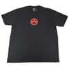 Magpul Industries Athletic Fit Cotton-Poly T-Shirt - MAG1115-001-2XL, Durable Crew Neck Tee with Iconic Logo featuring a black fabric with red and black Magpul logo on the chest.