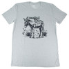 Magpul Industries MAG1528-041-L Men's Crew Neck T-Shirt - Durable Cotton Polyester Blend, Made in USA featuring a graphic of a donkey with a mounted rocket launcher in a desert landscape.