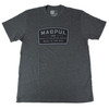 Magpul Industries MAG1526-010-L Classic Athletic Fit T-Shirt, premium cotton-poly blend tee for firearms enthusiasts, featuring a logo with text in black on dark gray fabric.