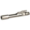 Rise Armament RA-1011-SLVR High-Quality Firearm Components, precision-machined firearm bolt carrier group in stainless steel with detailed grooves and mounting points for reliable firearm upgrades.