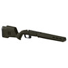 Magpul Industries Magpul HUNTR SAV 110 SA Stock Left Hand ODG - Ergonomic Rifle Stock for Savage Short Action Rifles, shown in olive drab green color with adjustable cheek rest and ergonomic design.