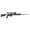 Magpul Industries MAG1380-ODG PRO 700 Lite Rem LA Stock - Lightweight Precision Chassis, firearm with tan and black stock, mounted scope, and long barrel.