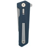 Magpul Industries MAG1081-GBL Breslau Knife - Glacier Blue, MVN35 Blade, Tactical Precision Tool, front view of the blue and silver tactical knife with textured handle and locking mechanism.