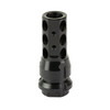Dead Air Armament DA161 KeyMo Brake, black cylindrical muzzle brake with multiple large circular holes for recoil reduction, designed for .45 caliber firearms.