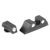 Meprolight TD Night Sights for Glock 20, 21, 29, 30 – Self-Illuminated, Maintenance-Free, Brightest Night Sights for Enhanced Low-Light Shooting, image showing the sights and mounting accessories.