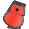 Fobus RU97, innovative polymer gun holster with red retention pad for secure carry.