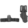 BLACKHAWK T-SER L2C OVERT M&P 2.0 RH Holster - Level 2 Compact Tactical Holster with Thumb-Activated Retention, Ultra-Strong Polymer, Made in USA, featuring adjustable retention strap and belt attachment for secure firearm carrying.