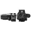 EOTECH EXPS3-0 Holographic Sight with G33 Magnifier & STC Mount, close-up of tactical sight and magnifier with adjustment knobs and mounting features, designed for precision shooting and night vision compatibility.