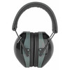 Radians Terminator NRR29 FLDG BLK, black safety earmuffs with padded headband and adjustable headband for hearing protection.