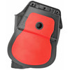 Fobus FOBUS E2 PDL RUG GP100, tactical firearm holster with red and black design.