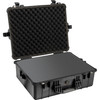 Pelican PELICAN 1600 PROTECTOR CASE BLK, hard black protective carrying case with foam interior and snap latches for secure storage.