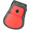 Fobus FOBUS E2 PDL HLSTR J FRAME BLK RH, a black and red holster for right-handed individuals designed for a J-frame handgun.