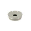 Dead Air Armament DEAD AIR FRONT CAP NOMAD30 GRY, gray metallic front muzzle cap for firearm suppressors.
