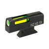 Hi-Viz HIVIZ LITEWAVE H3 NS S&W DX .250 G front sight, black metal with green and yellow luminescent markings.
