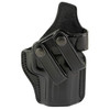 Galco Gunleather GALCO HAWKEYE SIG P365X-MACRO RH BLK, black leather gun holster with metal clips for secure attachment.