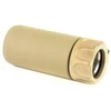 Surefire SUREFIRE WARDEN-BLAST MULTI CAL DE, beige firearm suppressor with a textured grip and metal interior for noise reduction.