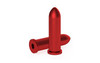 Birchwood Casey B/C DURA CAP TRAINING 22LR 6PK RED, image of six red training rounds designed for 22LR caliber firearms.