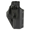 Crucial Concealment CRUCIAL AMBI COVERT IWB RM1C BLK, a black inside-the-waistband concealment holster with a clip for secure carrying.