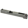 GLOCK OEM SPARE SLIDE GEN 3 34 MOS, Silver-colored firearm slide with slide serrations and mounting components.