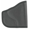 DeSantis Gunhide DESANTIS NEMESIS RUGER LCR/SP101 BLK, black leather gun holster with textured grip pad for concealed carry.
