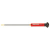Birchwood Casey B/C Premium Carbon Cleaning Rods, 9-inch black and red cleaning rod with brass fitting for .270 to .50 caliber firearms.