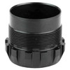 Dead Air Armament DEAD AIR GHOST FIXED MOUNT 5/8X24, black firearm suppressor mount with threaded design and textured bottom for secure attachment.