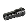 Dead Air Armament DEAD AIR KEYMO BRAKE, a black firearm muzzle brake with multiple holes for recoil reduction and noise control.